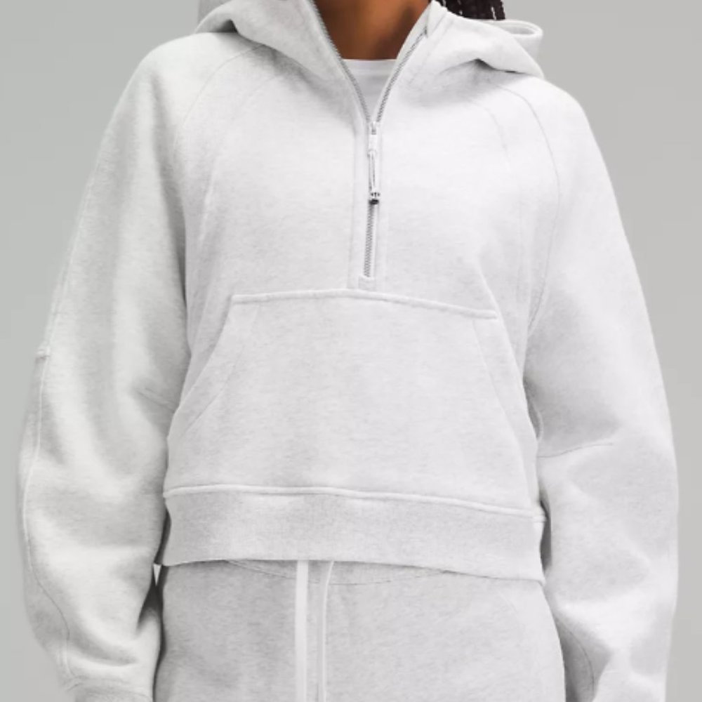 Scuba Oversized Half-Zip Hoodie | XS/S | Ultra Light Grey